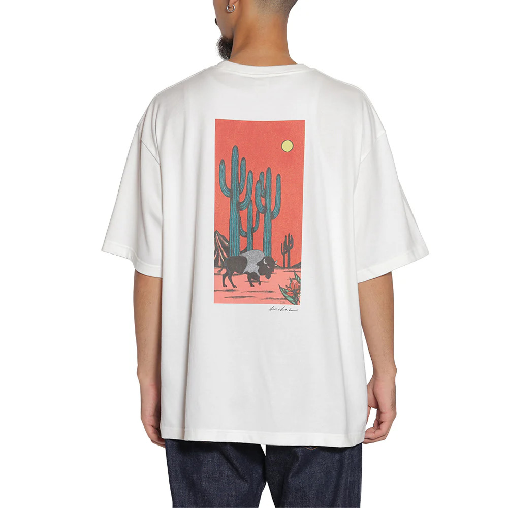 画像: CALEE/× MIHO MURAKAMI DROP SHOULDER PRINT TEE（WHITE/A）［ドロップショルダープリントT-25春夏］