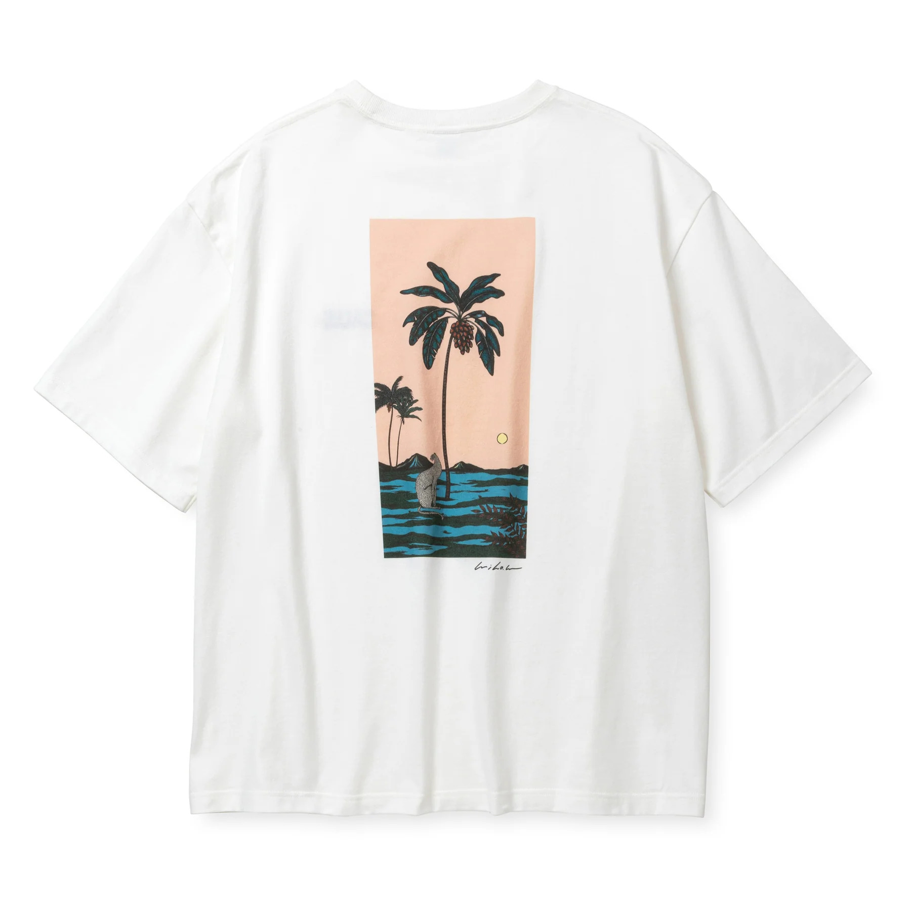 画像: CALEE/× MIHO MURAKAMI DROP SHOULDER PRINT TEE（WHITE/C）［ドロップショルダープリントT-25春夏］