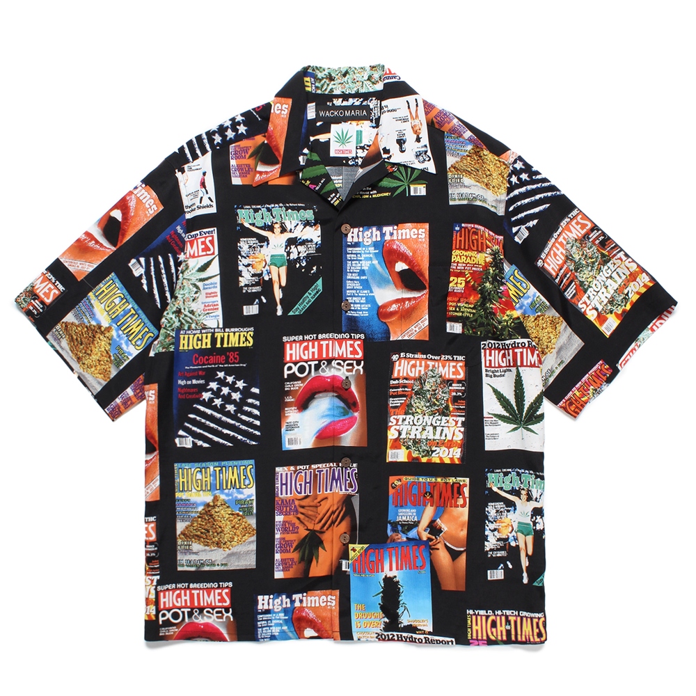 画像: WACKO MARIA/HIGH TIMES / HAWAIIAN SHIRT（BLACK）［ハワイアンシャツ-25春夏］