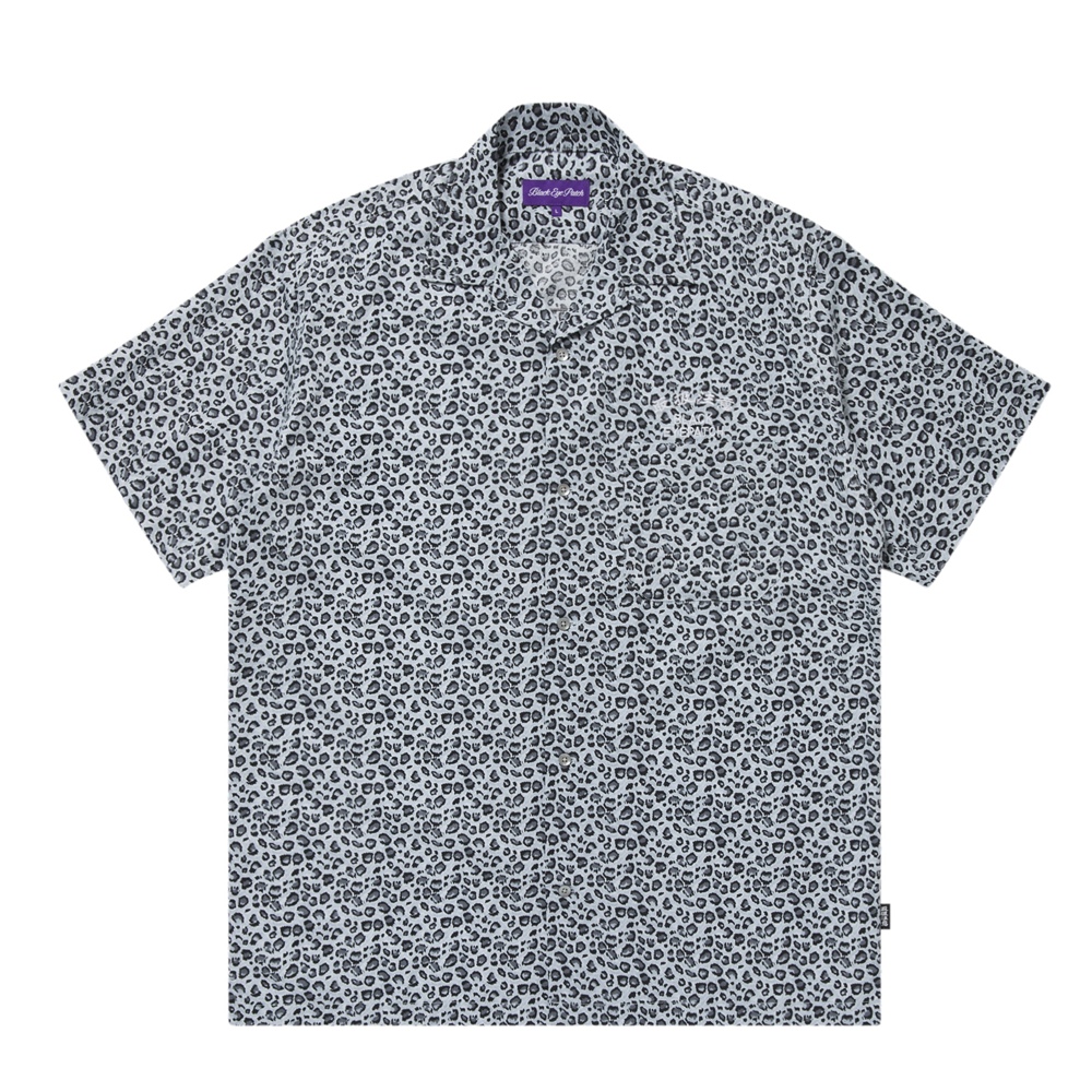 画像: BlackEyePatch/LEOPARD HWC OPEN COLLARED S/S SHIRT（GRAY）