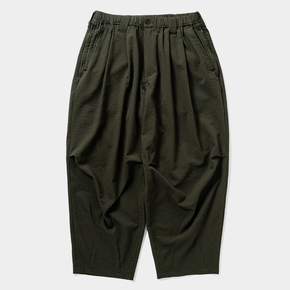 画像: TIGHTBOOTH/SEERSUCKER BALLOON PANTS（Olive）［シアサッカーバルーンパンツ-25夏］