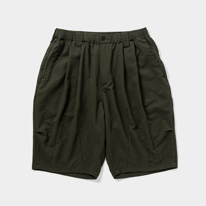 画像: TIGHTBOOTH/SEERSUCKER BIG SHORTS（Olive）［シアサッカービッグショーツ-25夏］