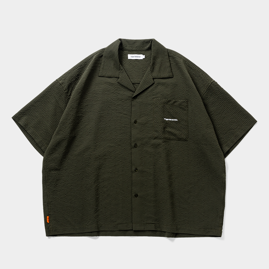画像: TIGHTBOOTH/SEERSUCKER ALOHA（Olive）［シアサッカーアロハ-25夏］