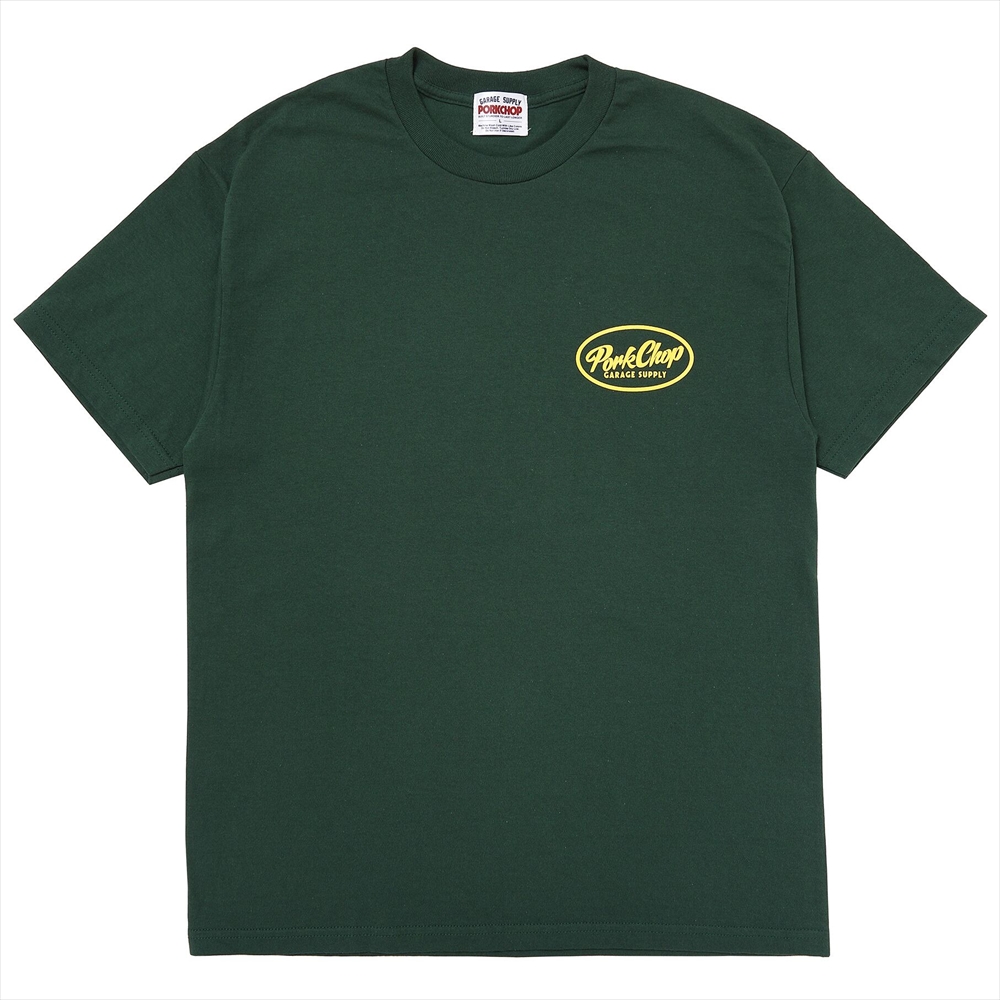 画像: PORKCHOP/PCGS BLOCK TEE（GREEN）［プリントT-25春夏］