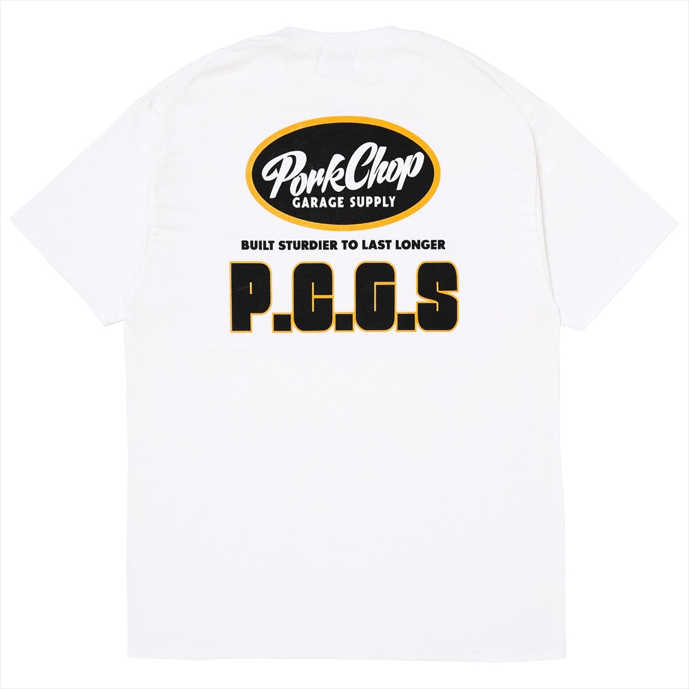 PORKCHOP/PCGS BLOCK TEE（WHITE）プリントT-25春夏 PORKCHOP/PCGS BLOCK TEE（WHITE）［プリントT-25春夏］ - JONAS