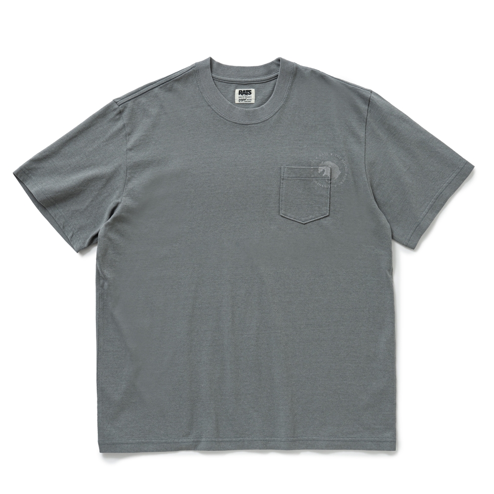 画像: RATS/CIRCLE POCKET TEE BACK PRINT（GRAY）［プリントポケT-25春夏］