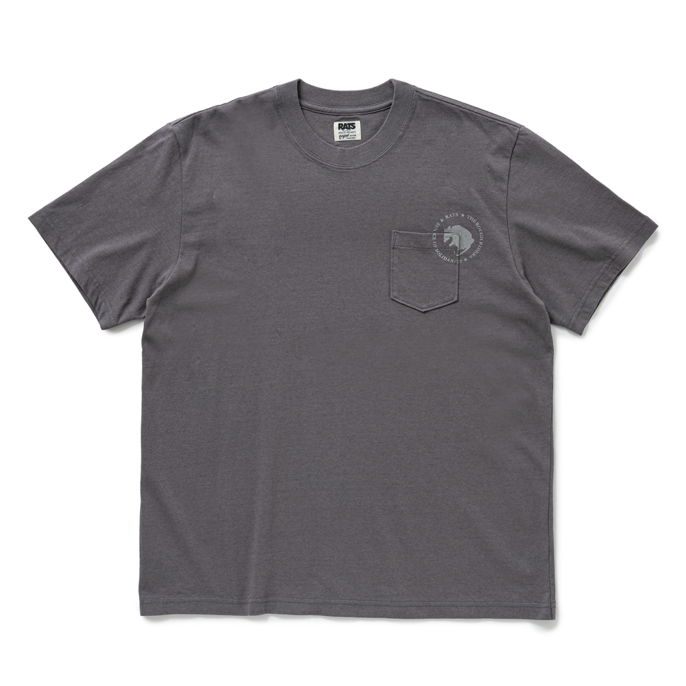 画像: RATS/CIRCLE POCKET TEE BACK PRINT（CHARCOAL）［プリントポケT-25春夏］