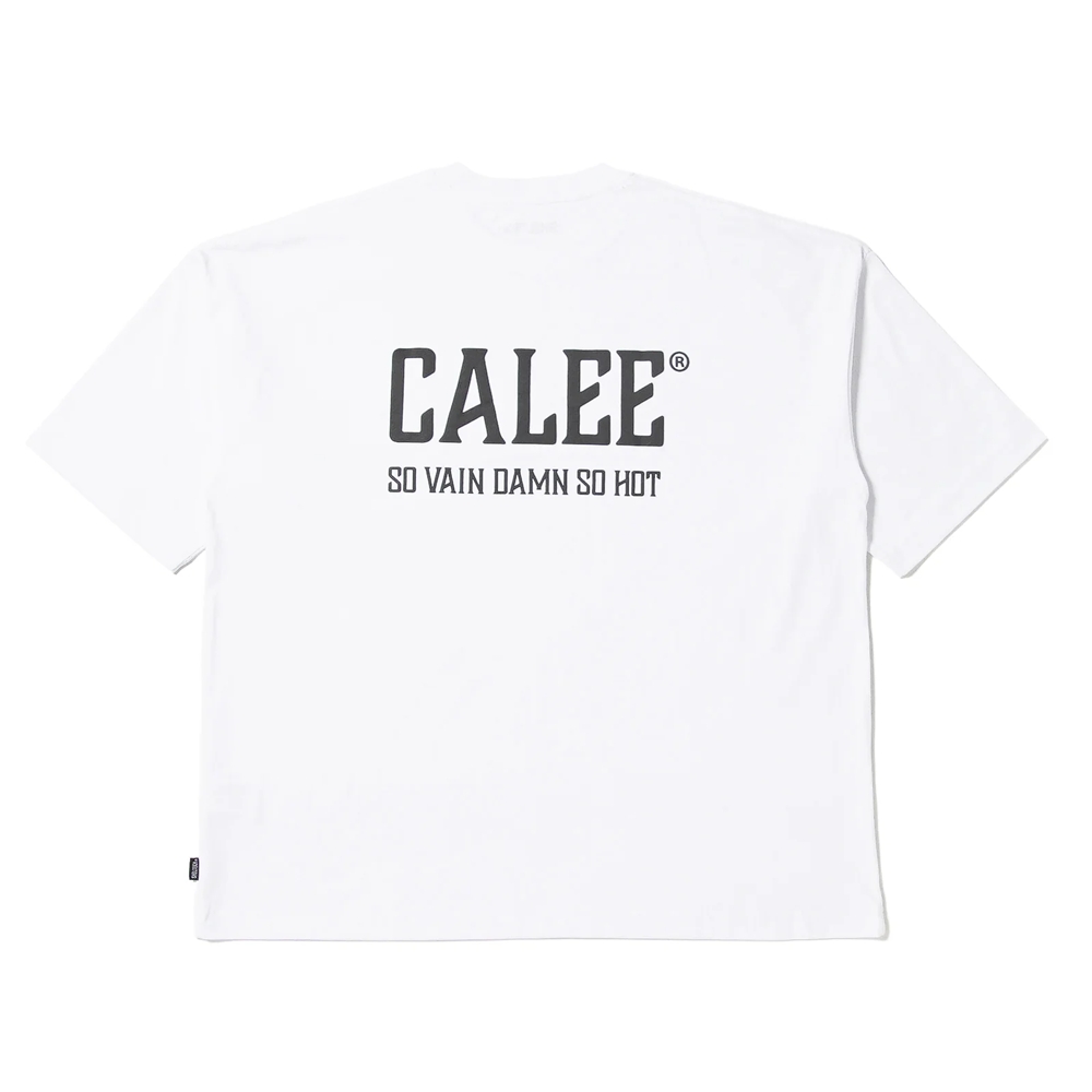 画像: CALEE/× SHELTECH CALEE NATIONAL LOGO WIDE TEE（WHITE）［ワイドT-25春夏］