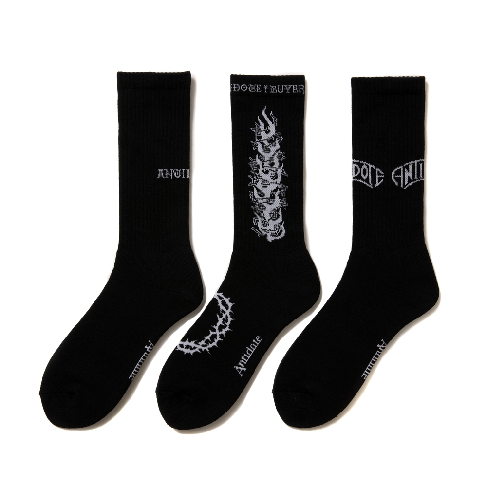 画像: ANTIDOTE BUYERS CLUB/3 Pack Socks（Black）