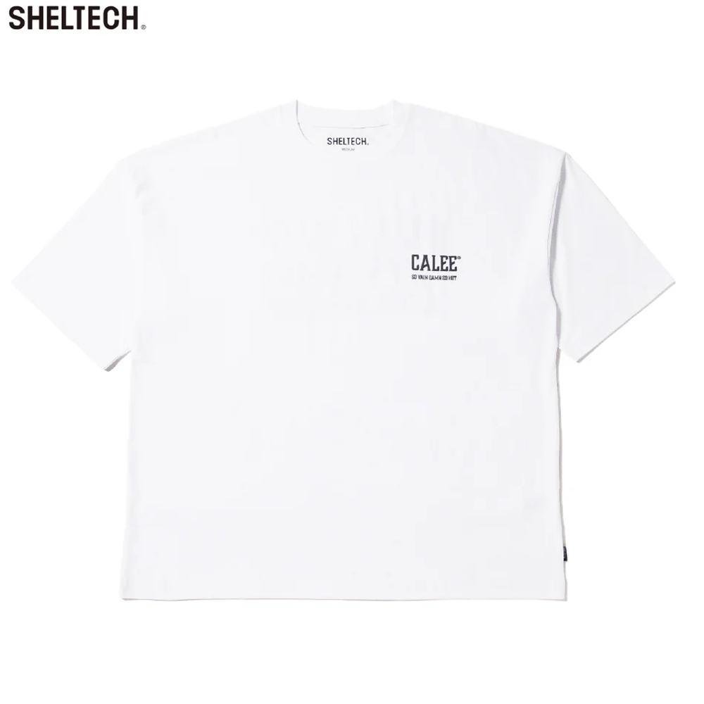 画像: CALEE/× SHELTECH CALEE NATIONAL LOGO WIDE TEE（WHITE）［ワイドT-25春夏］