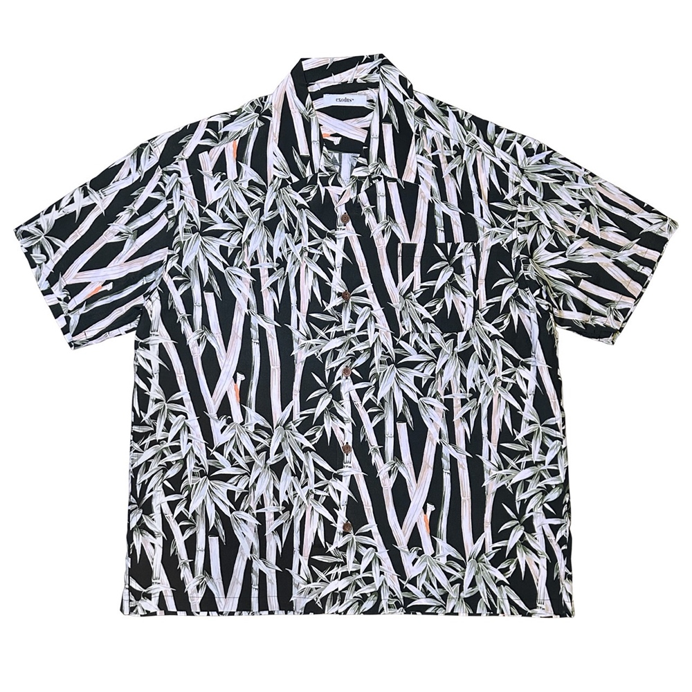 画像: exodus/BIG BAMBOO HAWAIIAN SHIRT（BLACK）［ビッグバンブーハワイアンシャツ-25春夏］
