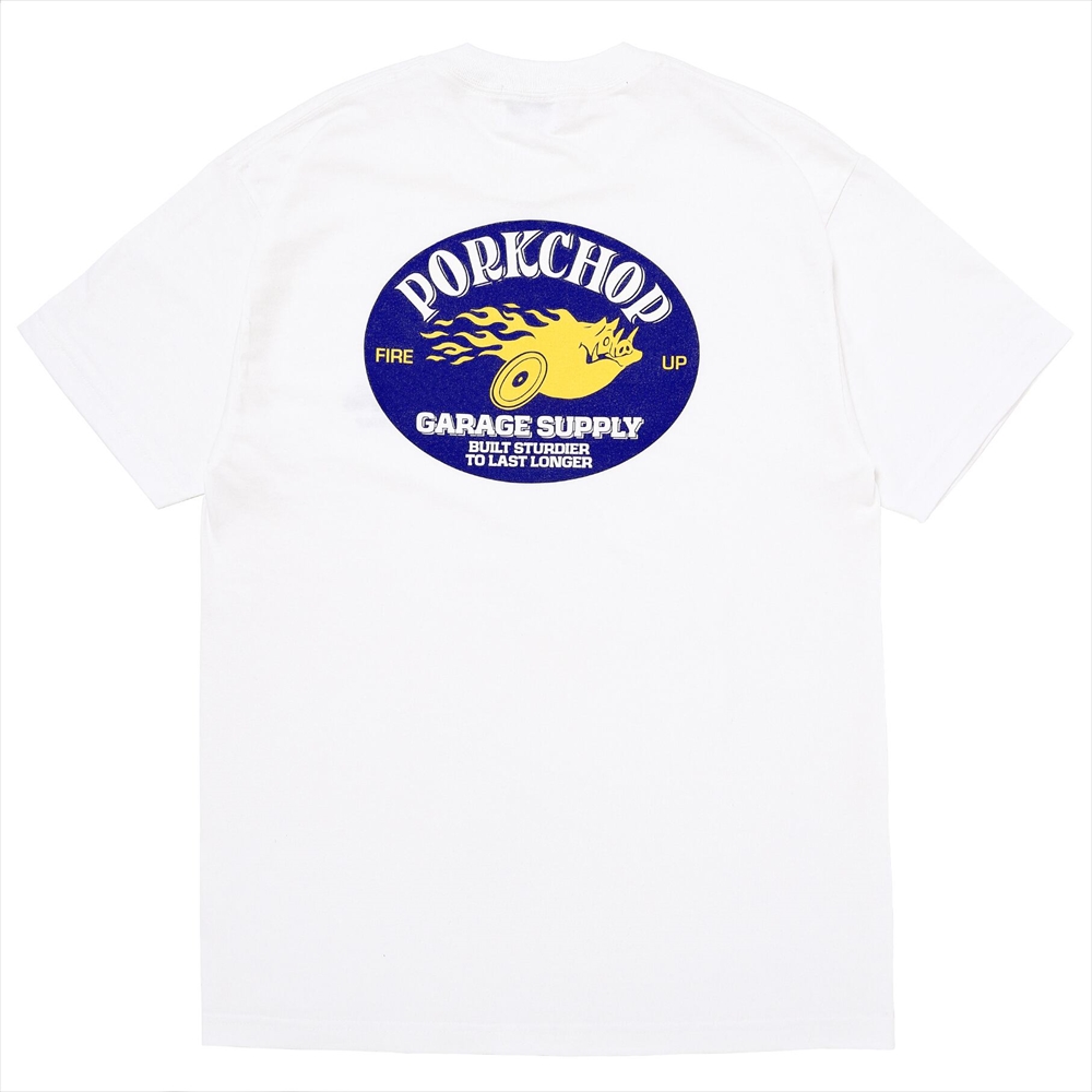画像: PORKCHOP/FIRE UP TEE（WHITE）［ファイヤーアップT-25春夏］