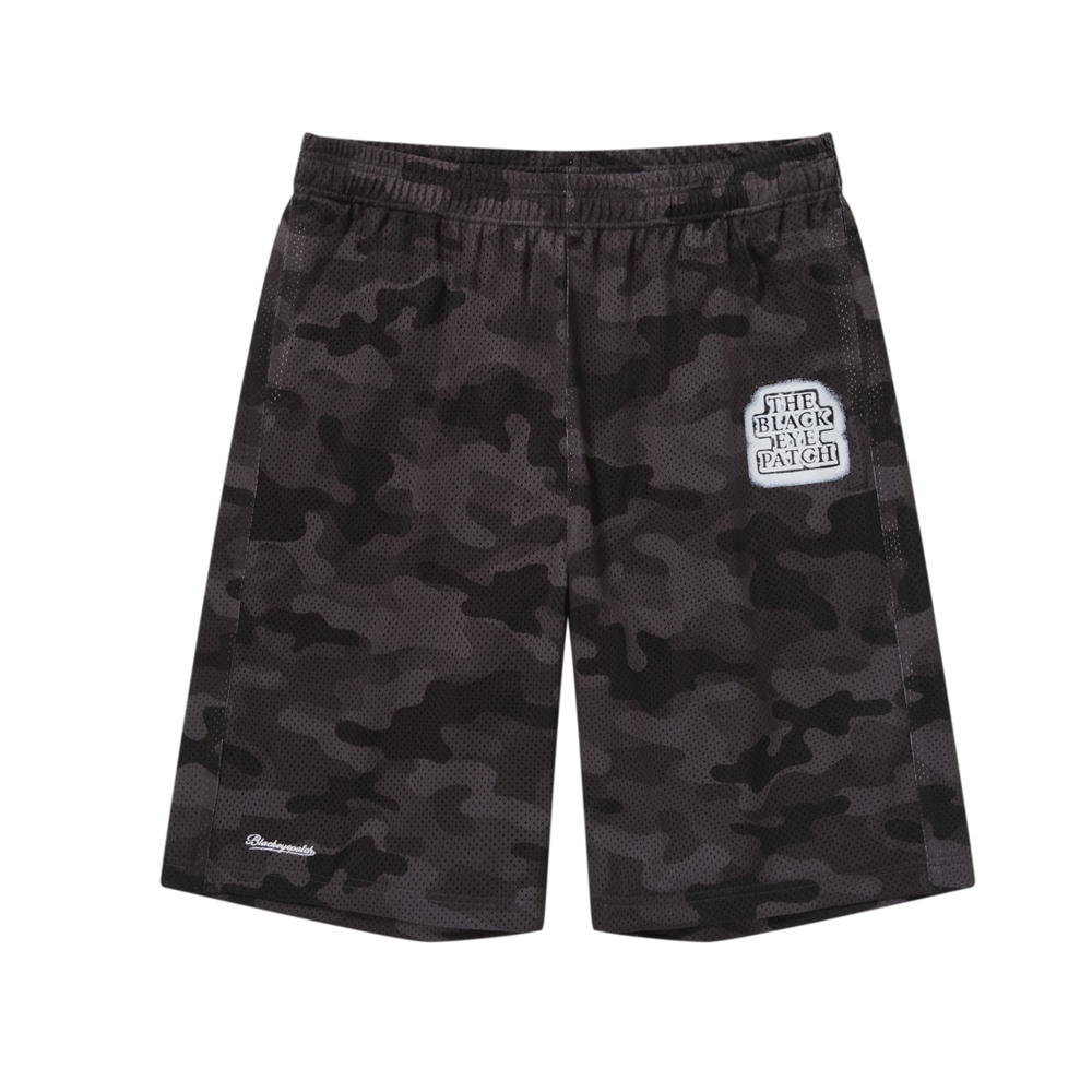 画像: BlackEyePatch/SPRAYED OG LABEL BAGGY MESH SHORTS（BLACK CAMO）