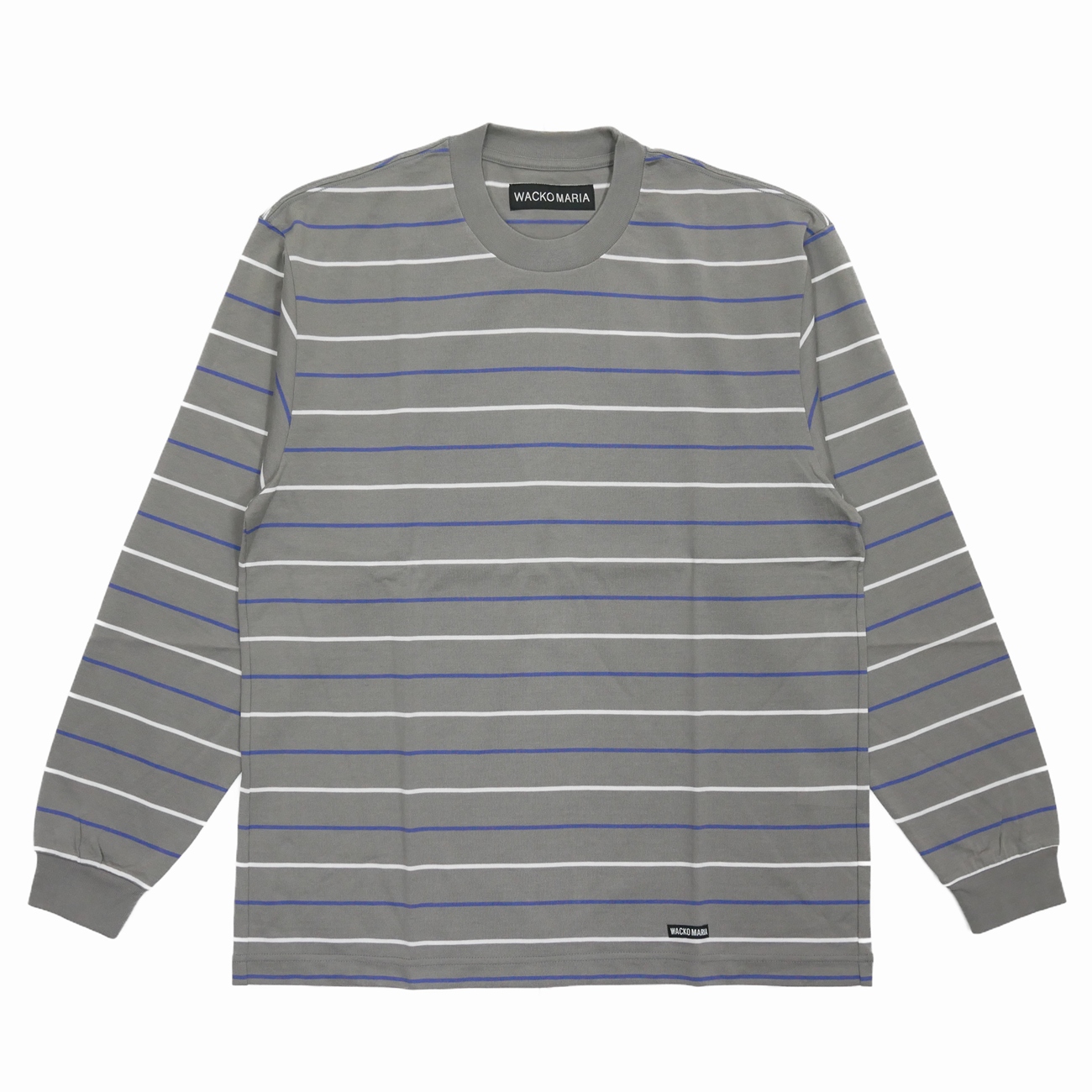 画像: WACKO MARIA/STRIPED LONG SLEEVE T-SHIRT（GRAY）［ストライプ長袖T-25秋冬］