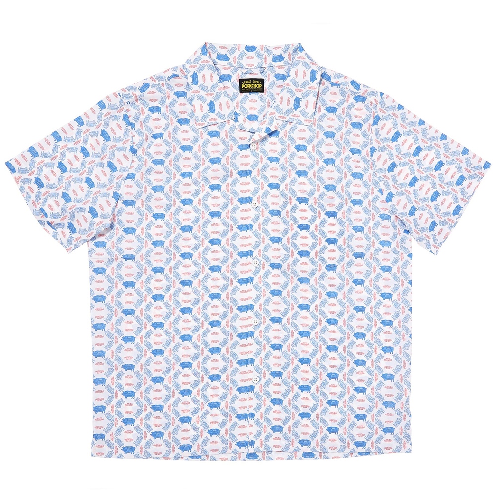 画像: PORKCHOP/PORK AOP SHIRT（WHITE）［総柄シャツ-25春夏］
