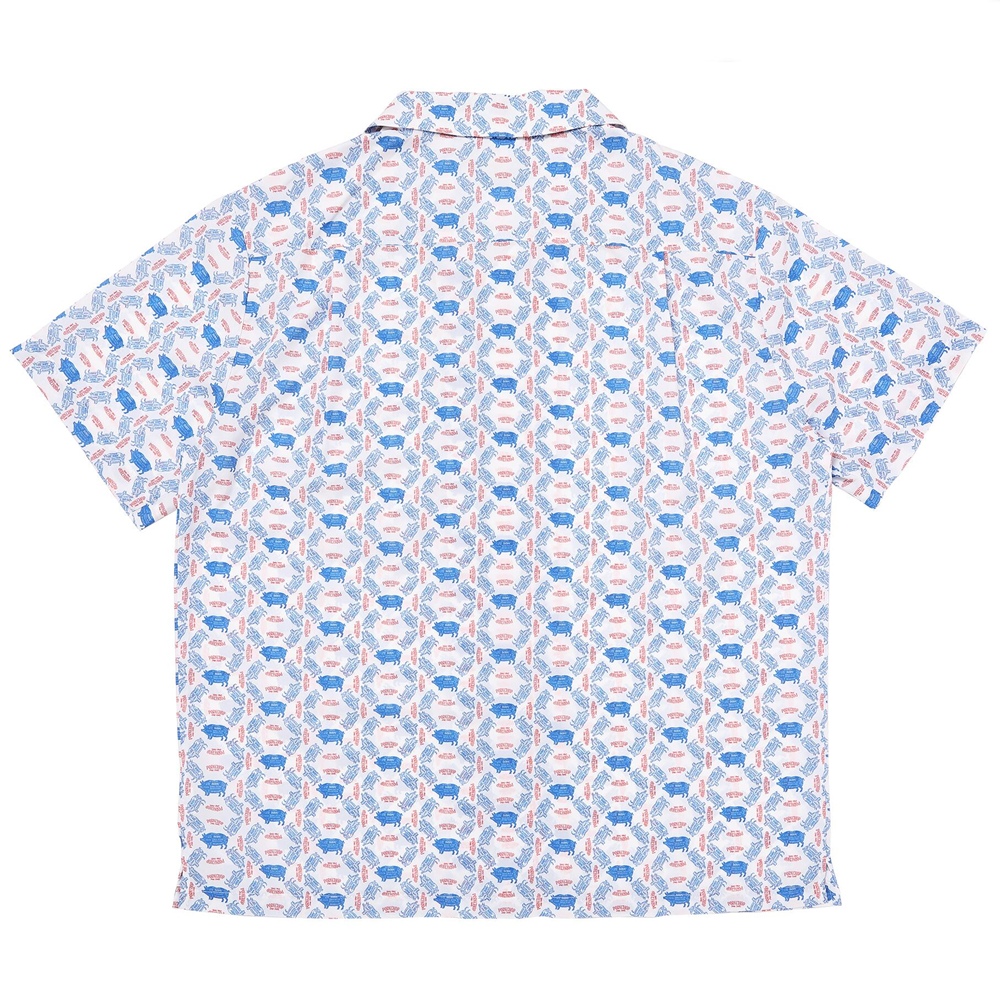 画像: PORKCHOP/PORK AOP SHIRT（WHITE）［総柄シャツ-25春夏］