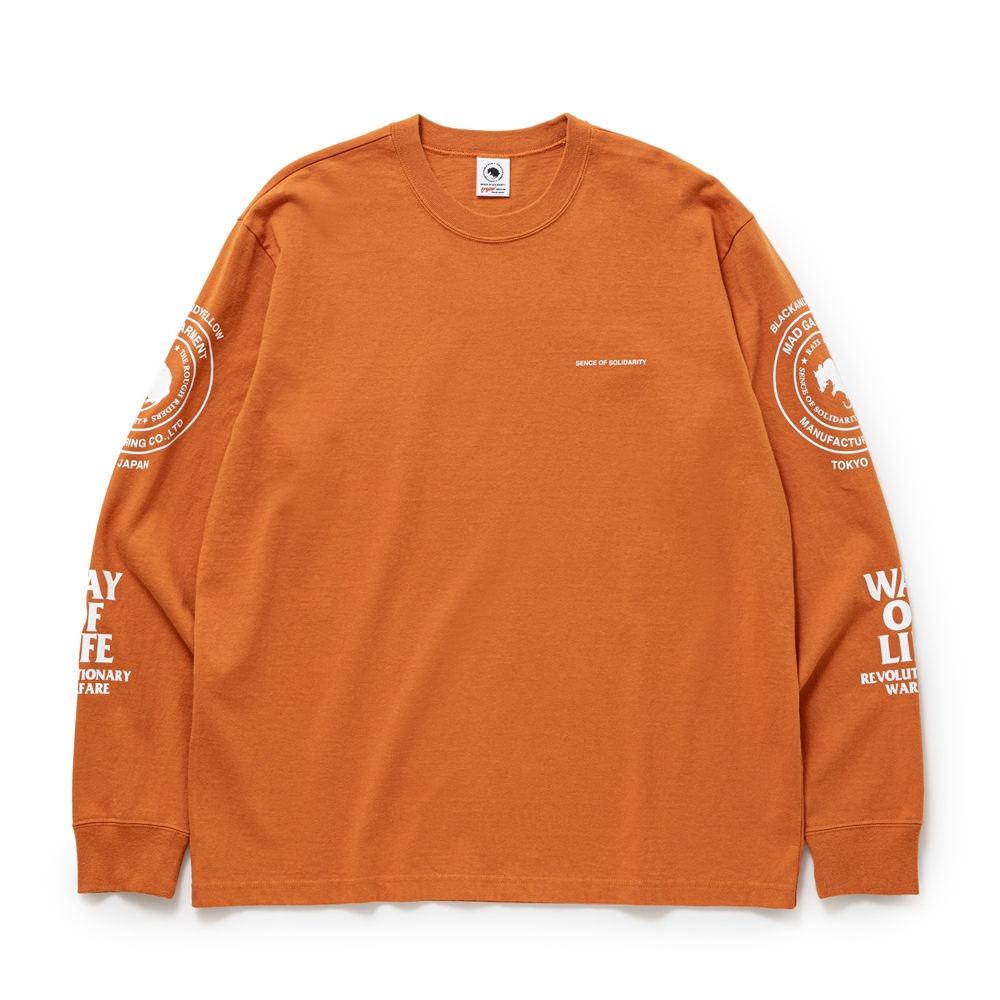 RATS TWO WHEEL L/S TEE 長袖 Tシャツ ロンT M RATS/TWO WHEEL L/S TEE(ORANGE)[ツーホイール長袖T-25秋冬