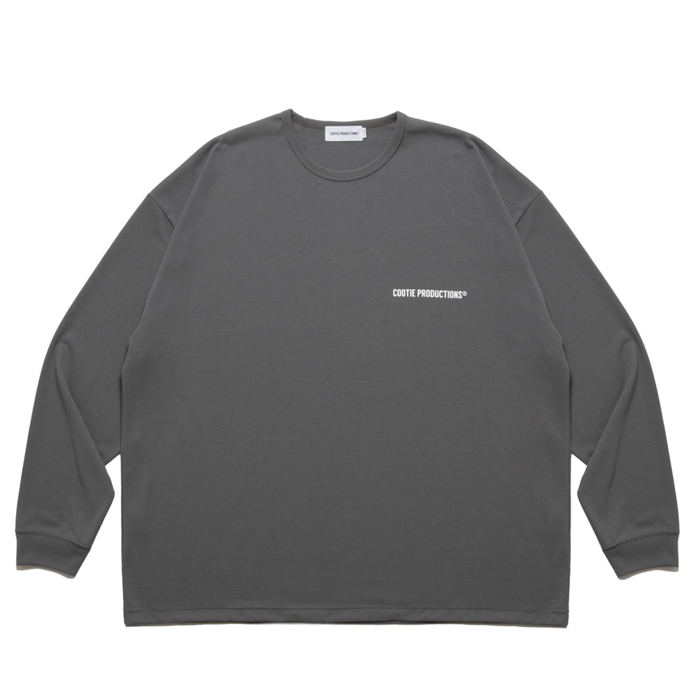 COOTIE PRODUCTIONS/Dry Tech Jersey Oversized L/S Tee（Gray
