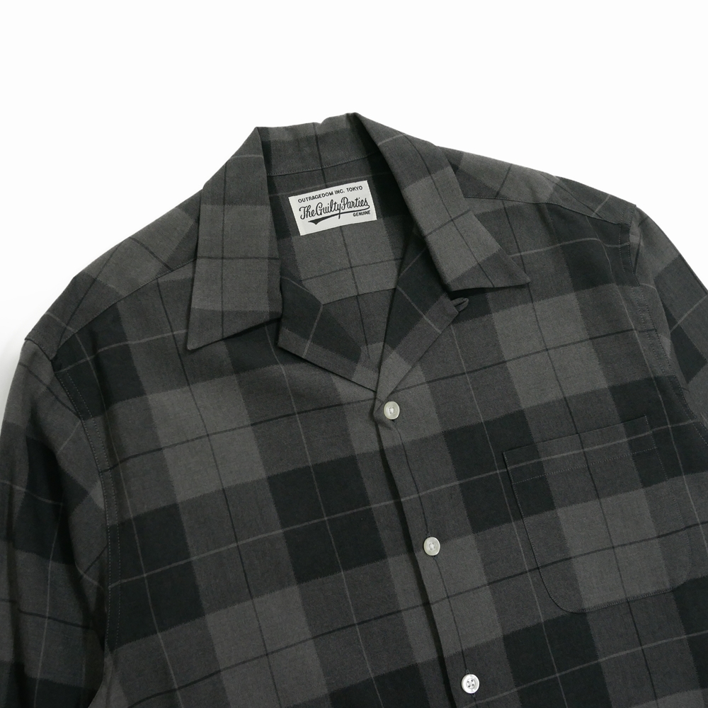WACKO MARIA/GINGHAM CHECK PNT（ブラック/グレー） WACKO MARIA/CHECK REGULAR COLLAR SHIRT（GRAY）［チェック