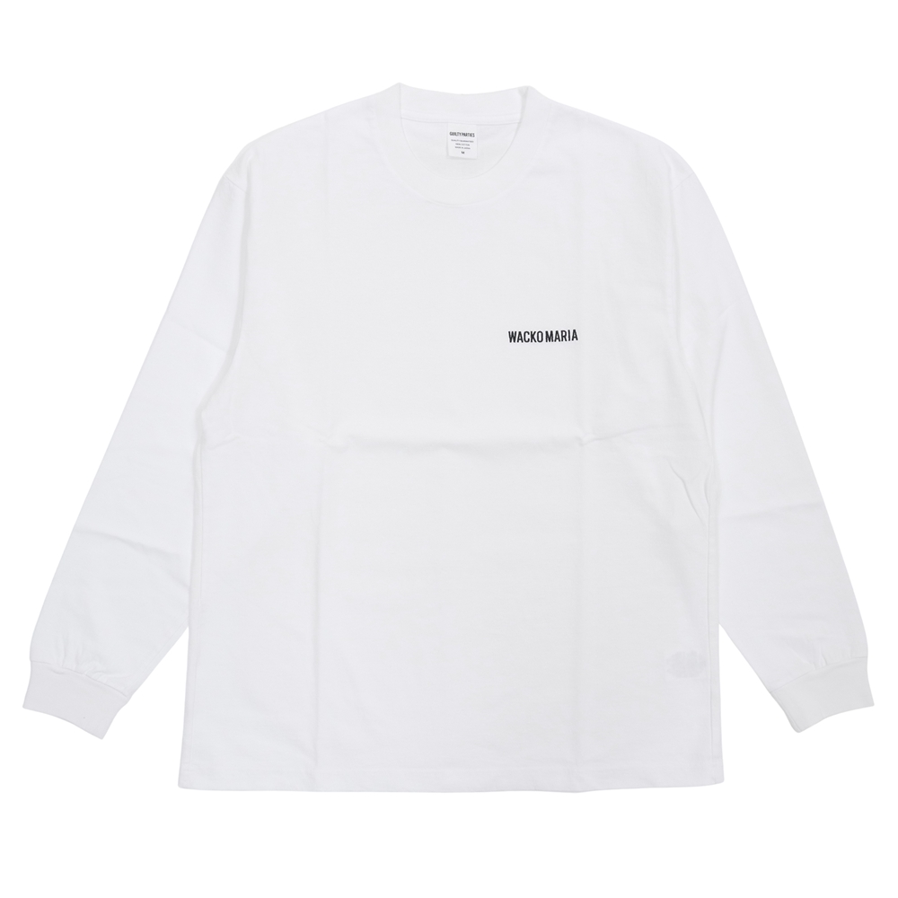 WACKO MARIA/WASHED HEAVY WEIGHT LONG SLEEVE T-SHIRT（WHITE