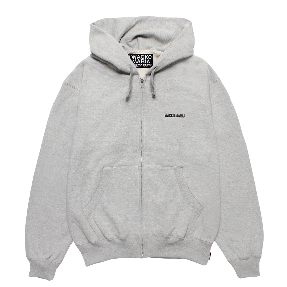 WACKO MARIA/HEAVY WEIGHT FULL ZIP HOODED SWEAT SHIRT（GRAY