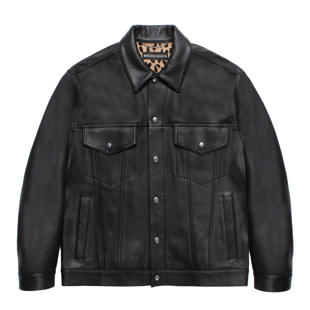 ジャケット・アウター WACKO MARIA LEATHER COAT WACKO MARIA/LEATHER SINGLE RIDERS JACKET（BLACK）［レザー